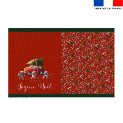 Kit hotte de Noel motif souris de noel rouge - Création Stillistic