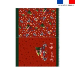 Kit hotte de Noel motif souris de noel rouge - Création Stillistic