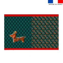 Kit hotte de Noel motif Teckel renne de Noël - Création Stillistic