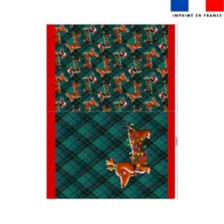 Kit hotte de Noel motif Teckel renne de Noël - Création Stillistic