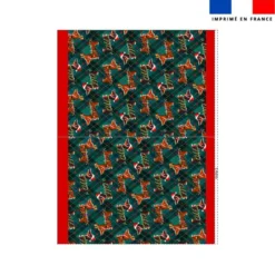 Kit hotte de Noel motif Teckels de Noël - Création Stillistic