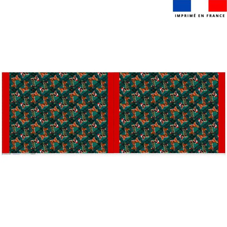 Kit hotte de Noel motif Teckels de Noël - Création Stillistic
