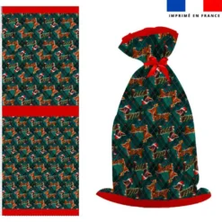 Kit hotte de Noel motif Teckels de Noël - Création Stillistic