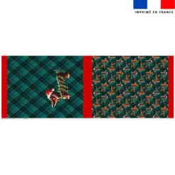 Kit hotte de Noel motif Teckel bonnet de Noël - Création Stillistic