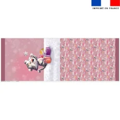 Kit hotte de Noel motif Tigre blanc de Noël - Création Stillistic