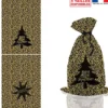 Kit hotte de Noel noir motif léopard gold
