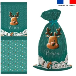 Kit hotte personnalisée motif animaux du froid renne - Création Stillistic