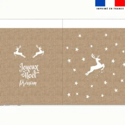 Kit hotte personnalisé motif Joyeux Noël effet toile de jute