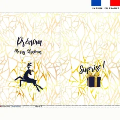 Kit hotte personnalisé motif Merry Christmas gold