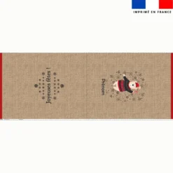 Kit hotte personnalisé motif Ourson effet toile de jute
