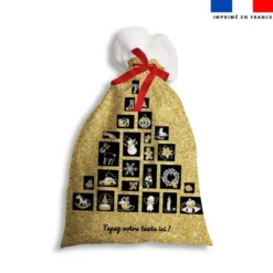 Kit hotte personnalisé noel or + Fausse fourrure