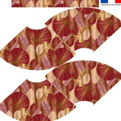 Kit Jupe Courte - Art déco bordeaux