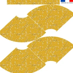Kit Jupe Courte - Fleur de cerisier fond jaune