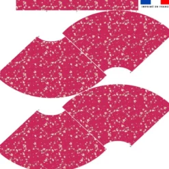 Kit Jupe Courte - Fleur de cerisier fond rose fuchsia
