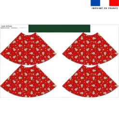 Kit jupe enfant motif panda de noel - Création Stillistic