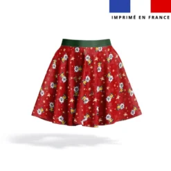 Kit jupe enfant motif panda de noel - Création Stillistic