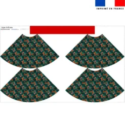 Kit jupe enfant motif Teckels de Noël - Création Stillistic