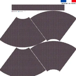 Kit Jupe Mi-Genoux - Fleur vintage seventies