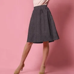 Kit Jupe Mi-Genoux - Fleur vintage seventies