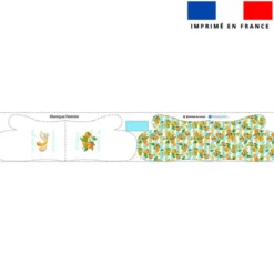 Kit manique réversible imprimé nounou et fleurs d'oranger