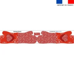 Kit manique réversible imprimé coeurs en folie - Création Lucie Obaton