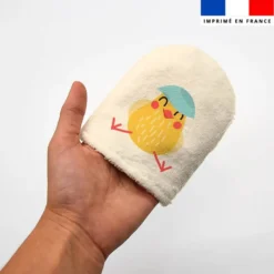 Kit mini-gants nettoyants motif petit poussin de Pâques