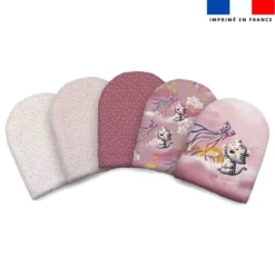 Kit mini-gants nettoyants motif tigre blanc - Création Stillistic