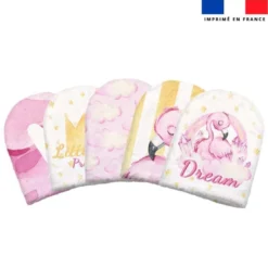 Kit mini-gants nettoyants motif sweet flamant rose