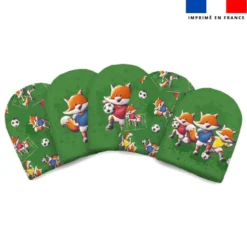 Kit mini-gants nettoyants motif renard foot - Création Stillistic