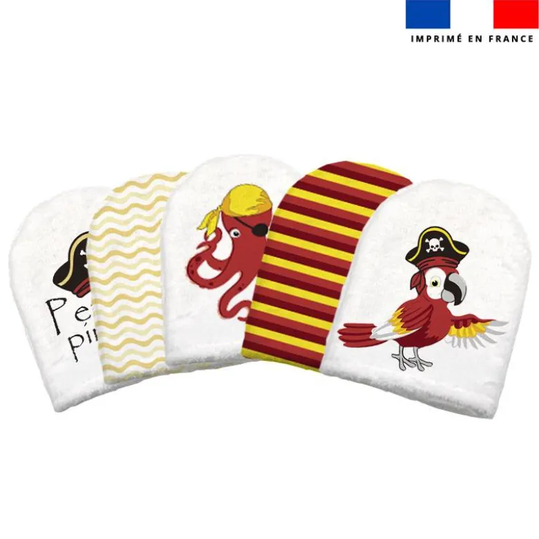 Kit mini-gants nettoyants motif pirate