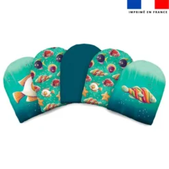 Kit mini-gants nettoyants motif poissons bonbons - Création Stillistic