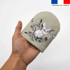 Kit mini-gants nettoyants motif lapin féérique - Création Lucie OBATON