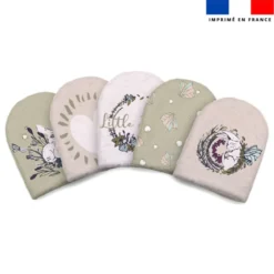 Kit mini-gants nettoyants motif lapin féérique - Création Lucie OBATON