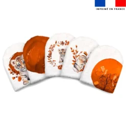 Kit mini-gants nettoyants motif tigre aquarelle