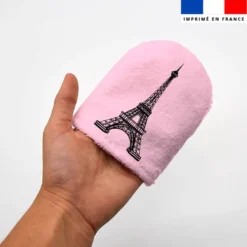 Kit mini-gants nettoyants motif Paris rose et gold