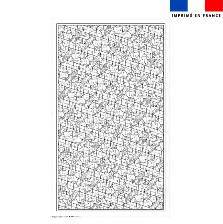 Kit nappe à colorier teckels de noël - Création Stillistic