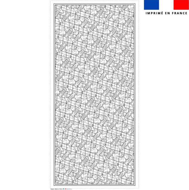 Kit nappe à colorier teckels de noël - Création Stillistic