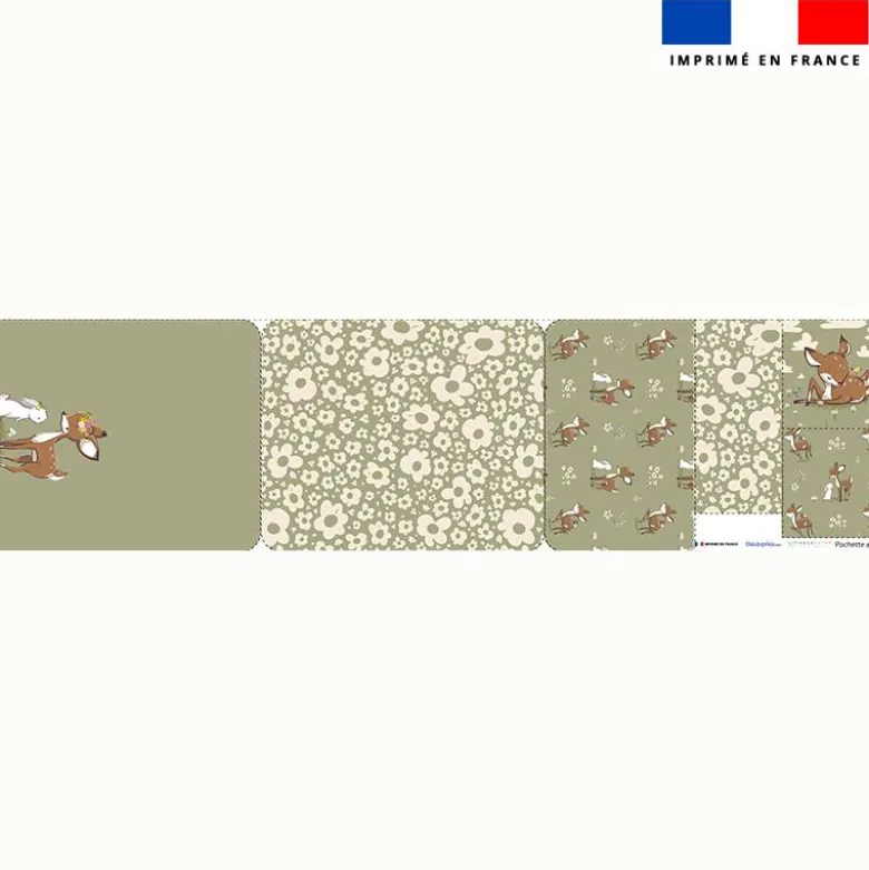 Kit pochette ardoise motif animaux de la clairière