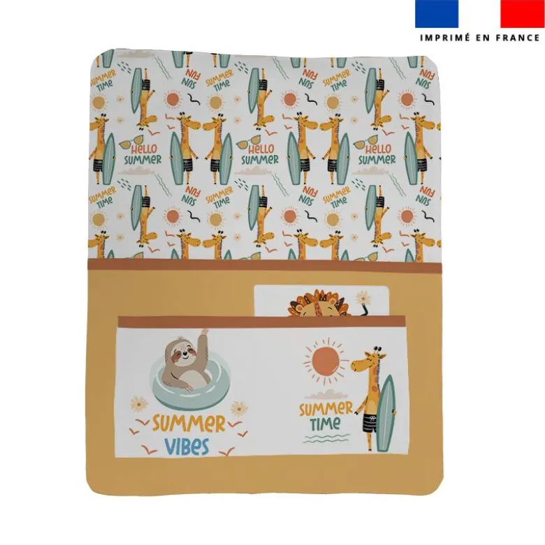 Kit pochette ardoise motif animaux à la plage