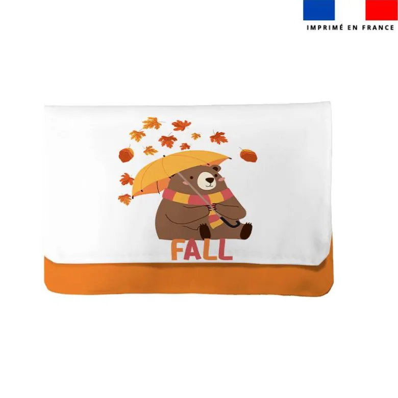 Kit pochette ardoise motif animaux d'automne