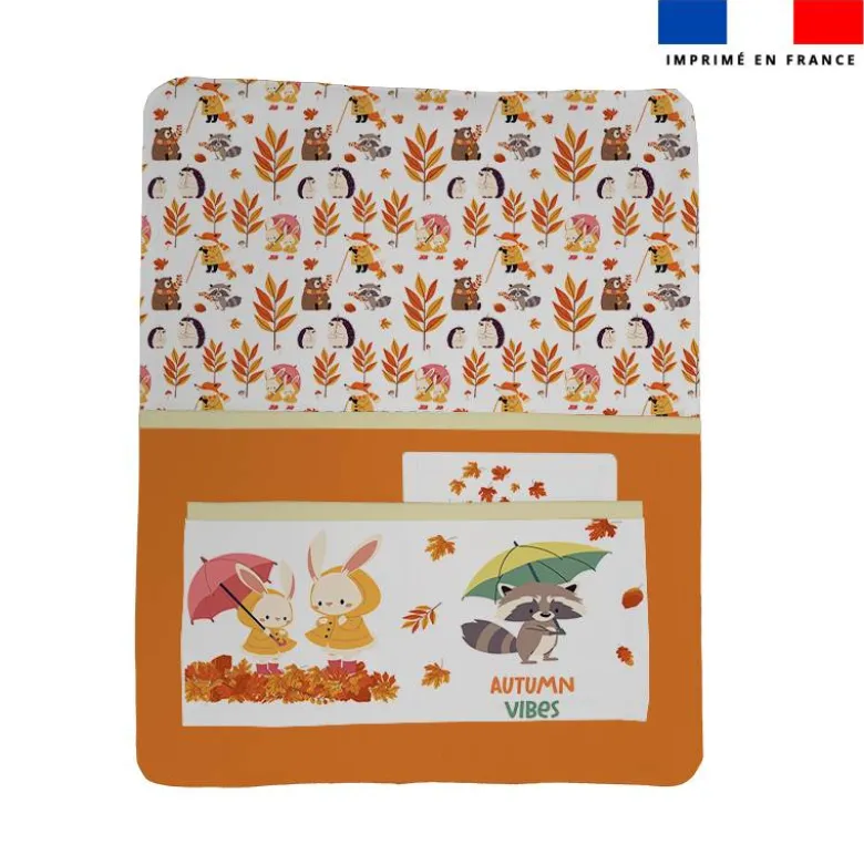 Kit pochette ardoise motif animaux d'automne