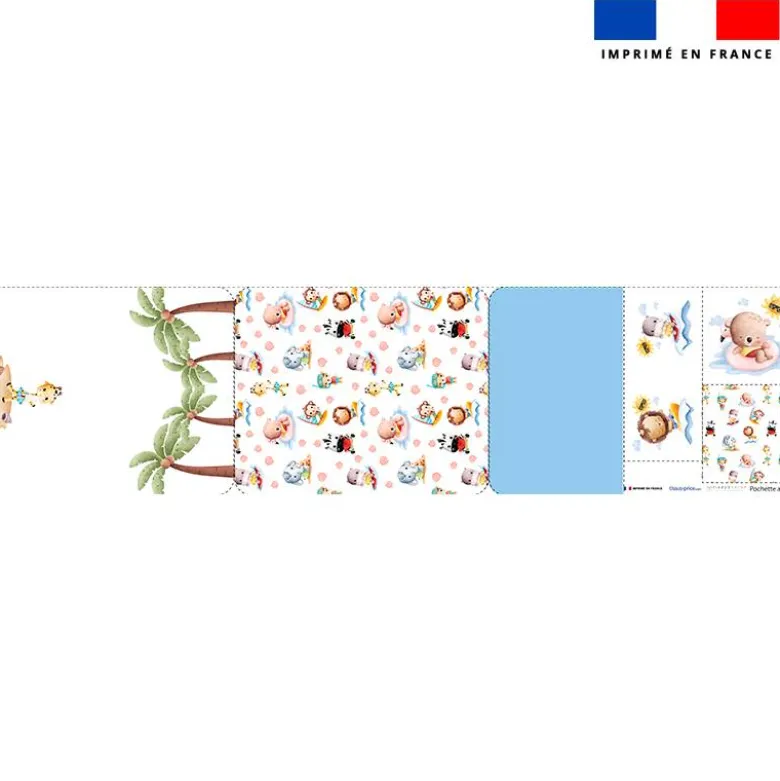 Kit pochette ardoise motif animaux d'été