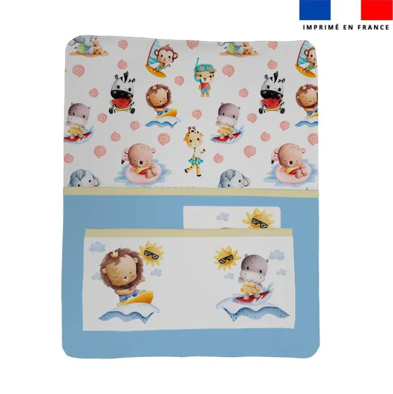 Kit pochette ardoise motif animaux d'été