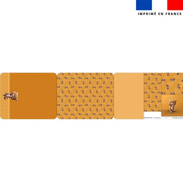Kit pochette ardoise motif bébé ours - Création Stillistic