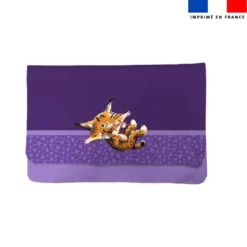 Kit pochette ardoise motif bébé lynx - Création Stillistic