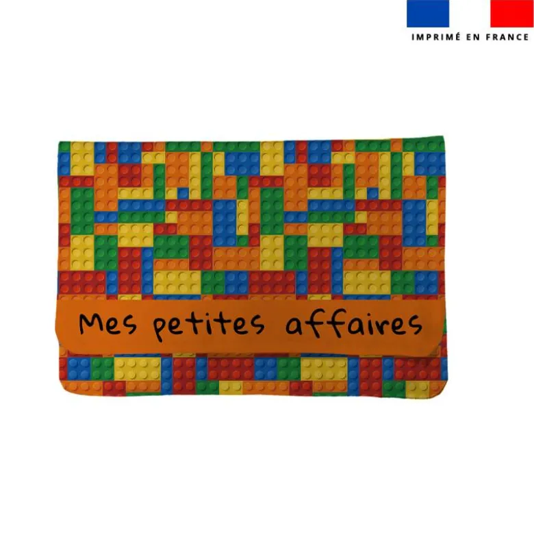 Kit pochette ardoise motif briques multicolores