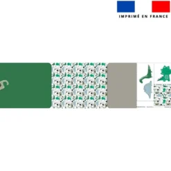 Kit pochette ardoise motif dino vert