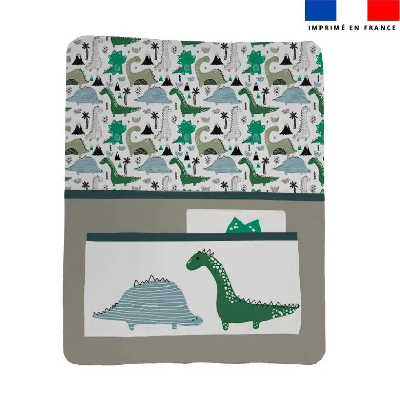Kit pochette ardoise motif dino vert