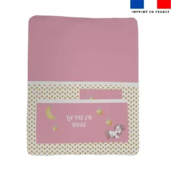 Kit pochette ardoise motif licorne rose