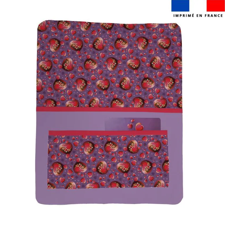 Kit pochette ardoise motif loutre et coeurs - Création Stillistic
